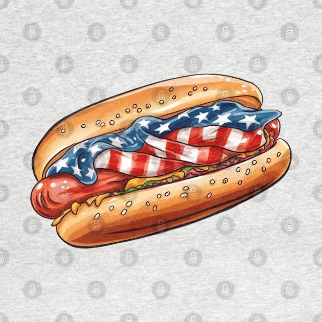 4th of July Hot Dog by Chromatic Fusion Studio